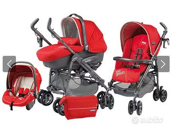 Trio passeggino,portaenfant e seggiolino auto Peg