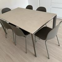 Tavolo allungabile 160/310x90 + 6 sedie Connubia