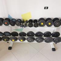 Serie manubri con rastrelliera