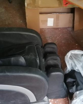 poltrona massaggiante reclinabile in pelle