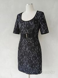 Abito medio elegante donna Nenette tg L nero pizzo