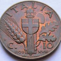 Monete Regno Vittorio Emanuele III - 10 cent. 'I'