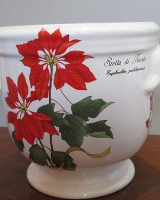 Vaso in ceramica smaltata con manici. Altezza 14cm