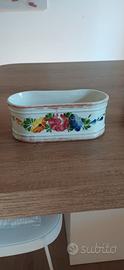 Contenitore in ceramica floreale