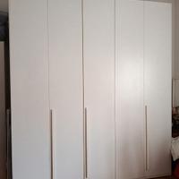 armadio moderno  in legno laccato, colore bianco