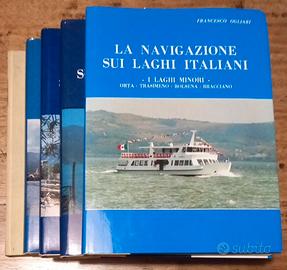 Serie di 5 libri LA NAVIGAZIONE SUI LAGHI ITALIANI