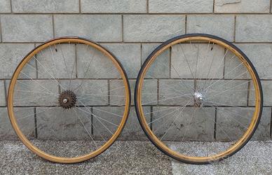 Coppia cerchi in legno bicicletta eroica