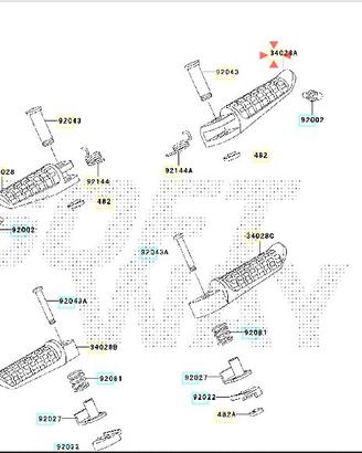 Pedana ant Dx Kawasaki Versys 650 340281335
