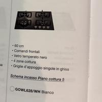 Piano cottura whirlpool