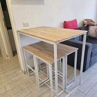 Tavolo bar + 4 sgabelli