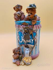 Salvadanaio con orsetto con lucchetto  vintage