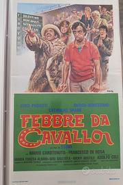 Locandina 33x70 film Febbre da Cavallo, anno 1976