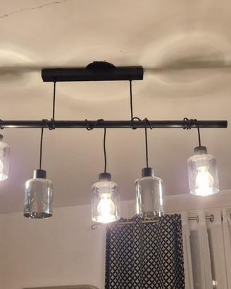 Lampadario stile industriale