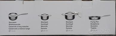 BATTERIA SET PENTOLE FRANKE ACCIAIO INOX - INDUZIO