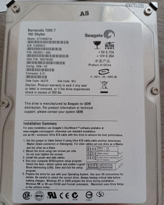 Hard disk 3,5" IDE 160GB