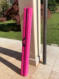 Trave di equilibrio rosa imbottita per ginnastica