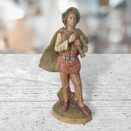 Pastore flauto presepe vintage Italy P.F.