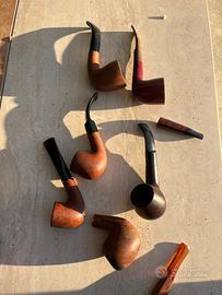 Lotto 6 pipe vintage + bocchini (da pulire)
