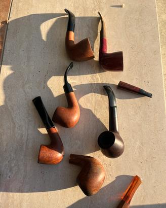 Lotto 6 pipe vintage + bocchini (da pulire)