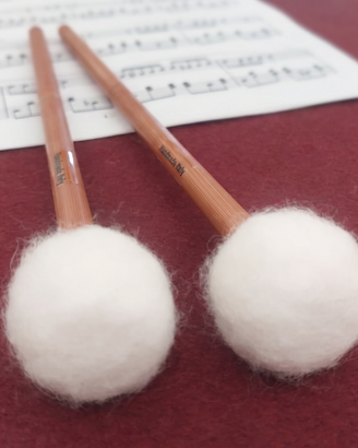 Bacchette timpani artigianali feltro (Dura)