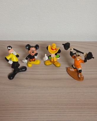 4 Mini Figure Disney Vintage con Pippo e Topolino