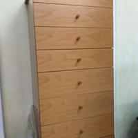 Cassettiera settimanale in noce nazionale