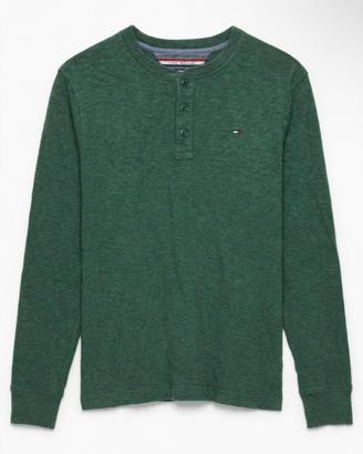 Tommy Hilfiger Henley Uomo M Verde Bosco
