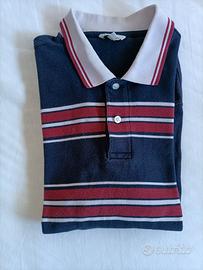 Polo Oviesse vintage blu rigata