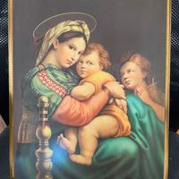 quadro Madonna con bambino su legno