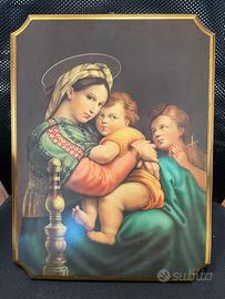 quadro Madonna con bambino su legno