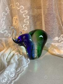 Elefante in vetro di Murano anni 60