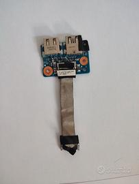 SCHEDA DOPPIO SOCKET USB 2.0 HP DV6 48.4ST02.011