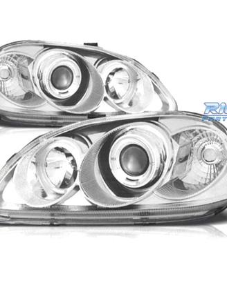 FARI HONDA CIVIC 99-01 ANGEL EYES FONDO CROMATO