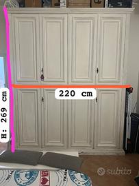 gratis un armadio in noce e finitura esterna