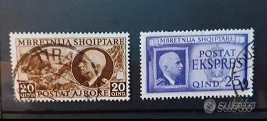 Occupazione italiana Albania- 2 francobolli usati