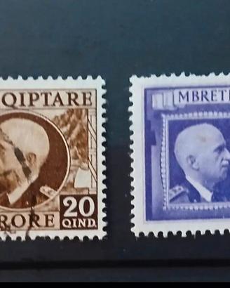 Occupazione italiana Albania- 2 francobolli usati