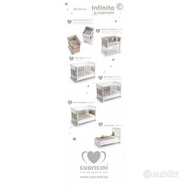 Lettino cuoricini infinito da culla a letto