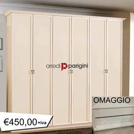 Armadio 6 ante battenti-Classico PRONTA CONSEGNA