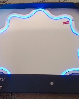 specchio con luce led blu