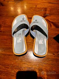 Ciabatte Puma celesti e grigie numero 40