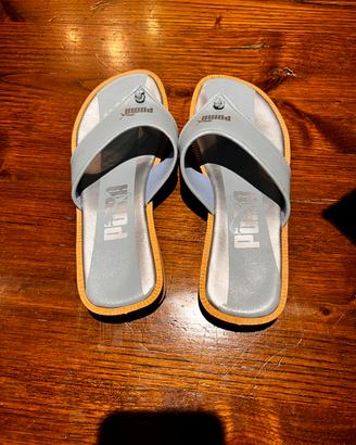 Ciabatte Puma celesti e grigie numero 40