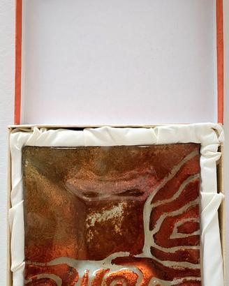 Piatto decorativo in vetro artistico “Melograno”