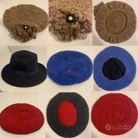 Cappello basco nuovo, lana vergine di vari colori