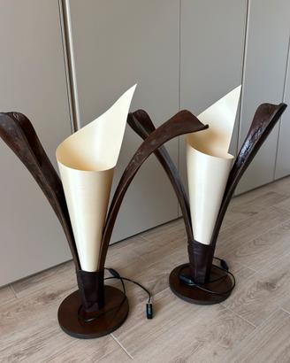 Coppia di lampade di design in legno-altezza cm.61