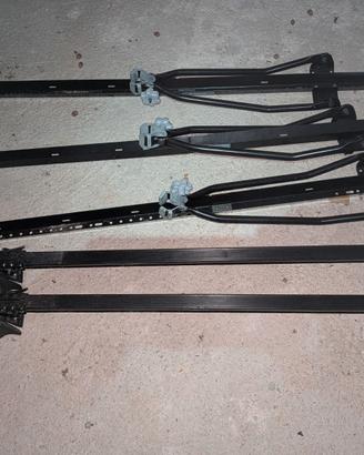 Portapacchi e 3 porta bici per auto da tetto