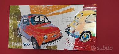quadro 500 vintage plexiglass resina telaio legno