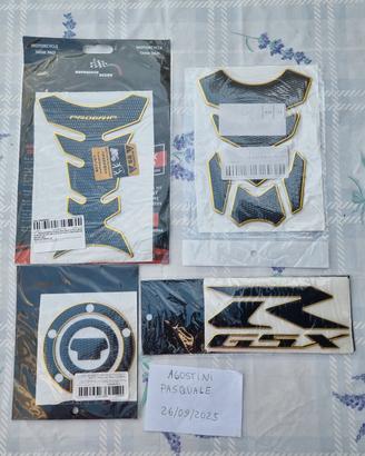 Set adesivi serbatoio + Logo Gsxr Nero/oro