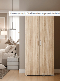 piccolo Armadio CLASI con barra appendiabiti da 80
