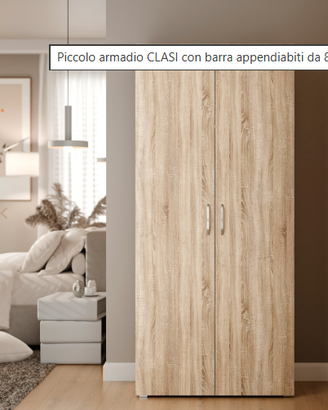 piccolo Armadio CLASI con barra appendiabiti da 80