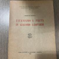 Titanismo  pietà di Giacomo Leopardi di Umberto bo